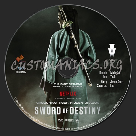 Crouching Tiger, Hidden Dragon: The Sword of Destiny dvd label