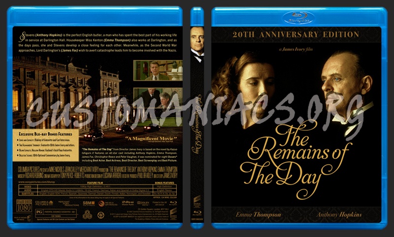 The Remains of The Day blu-ray cover