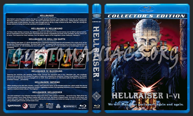 Hellraiser 1-6 blu-ray cover