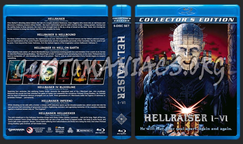 Hellraiser 1-6 blu-ray cover