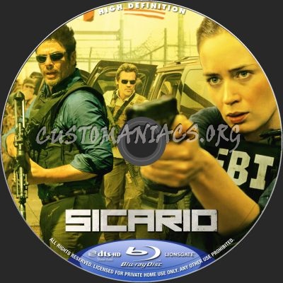 Sicario blu-ray label