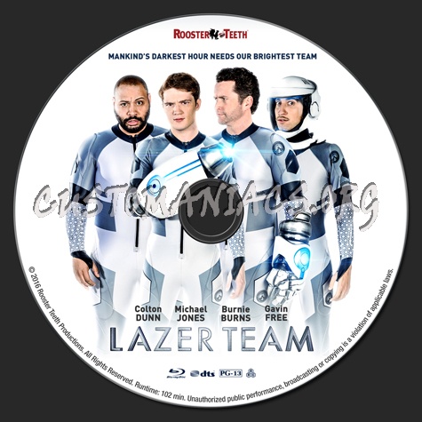 Lazer Team blu-ray label