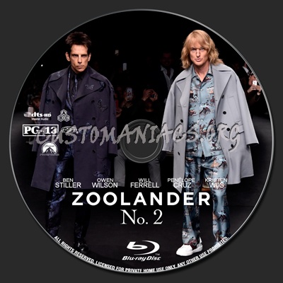 Zoolander 2 blu-ray label