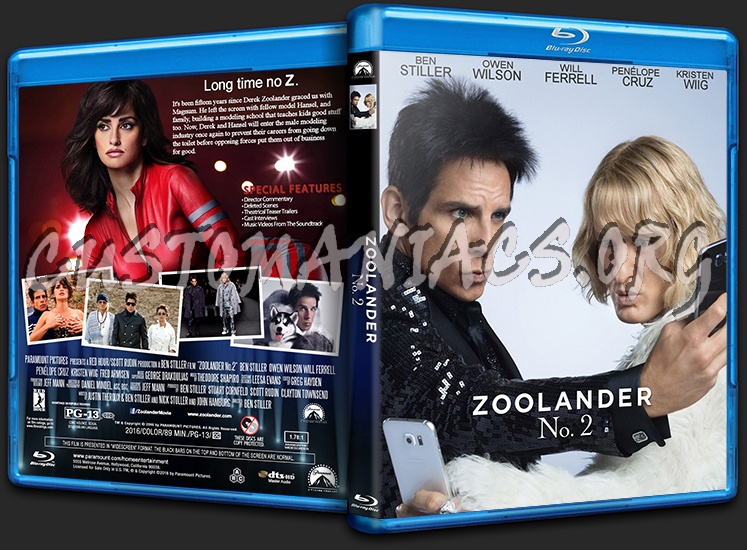 Zoolander 2 blu-ray cover