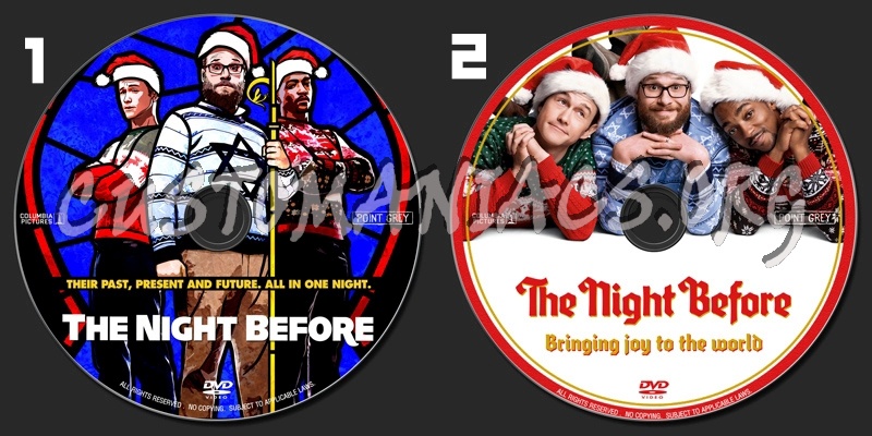 The Night Before (2015) dvd label