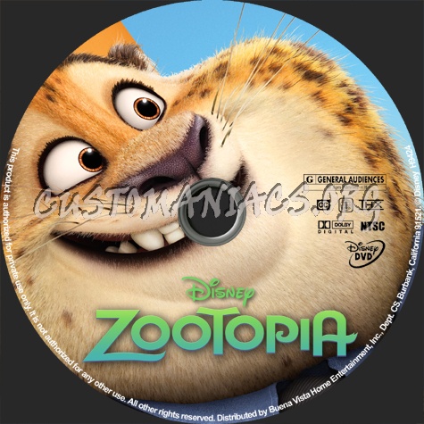 Zootopia dvd label