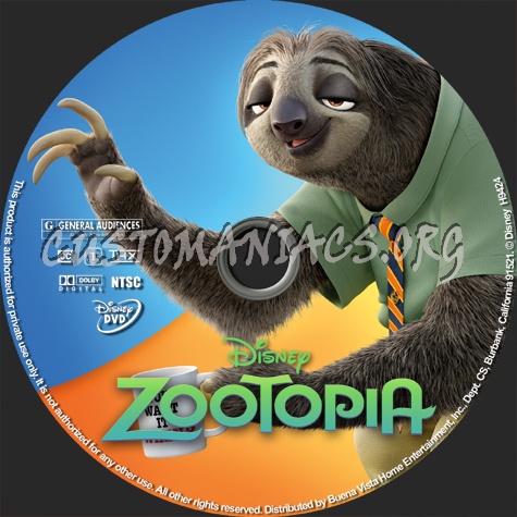 Zootopia dvd label