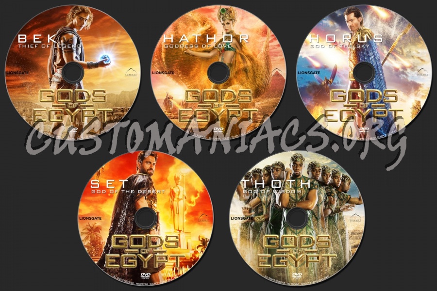 Gods Of Egypt (2016) dvd label