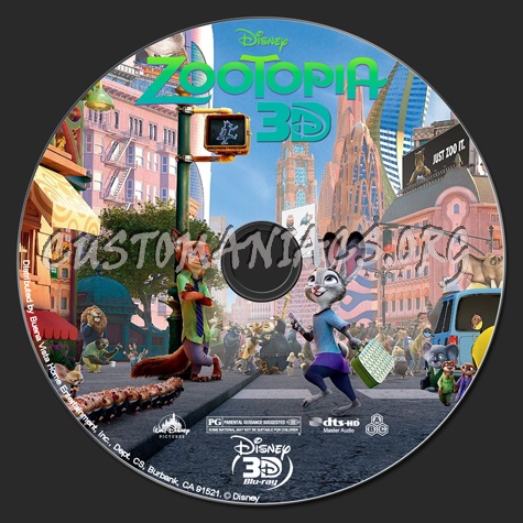 Zootopia (2D+3D) blu-ray label