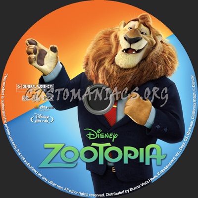 Zootopia blu-ray label