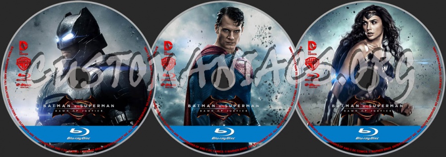 Batman v Superman: Dawn of Justice (2016) blu-ray label