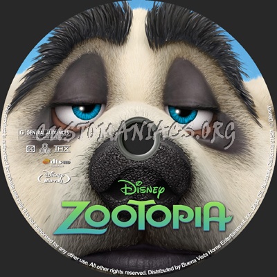 Zootopia blu-ray label