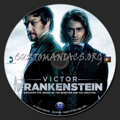 Victor Frankenstein (2015) blu-ray label