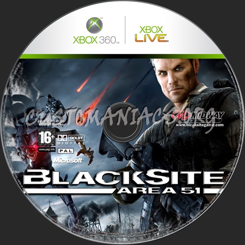 Blacksite Area 51 dvd label