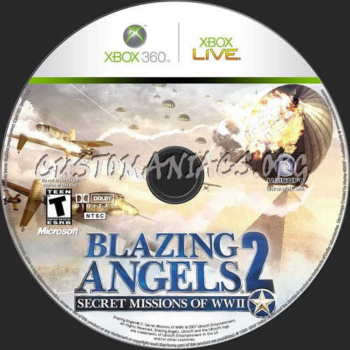 Blazing Angels 2 dvd label