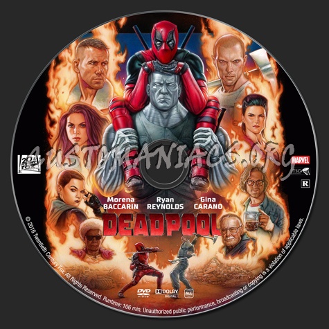 Deadpool dvd label