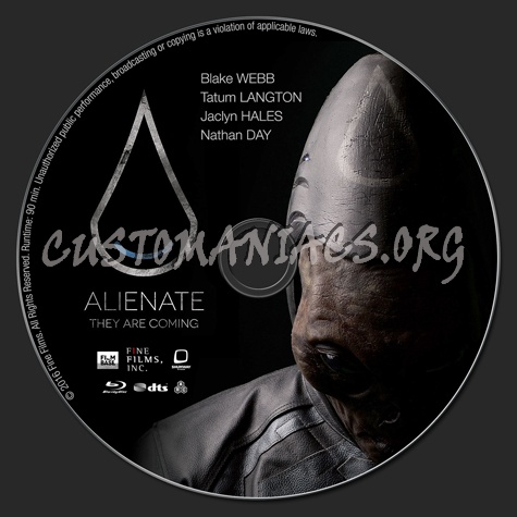 Alienate blu-ray label