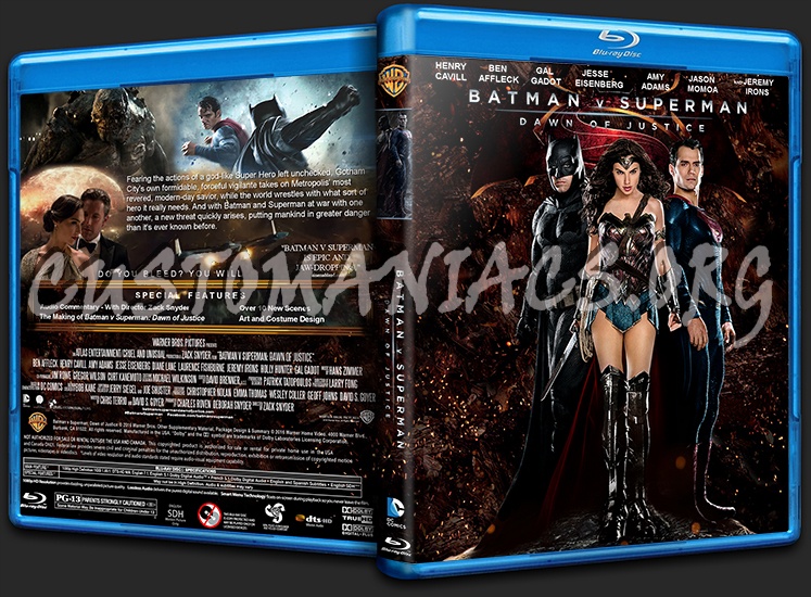 Batman v Superman: Dawn of Justice blu-ray cover