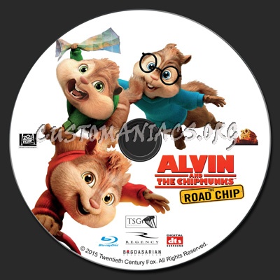 Alvin and the Chipmunks The Road Chip blu-ray label