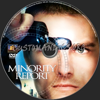 Minority Report dvd label