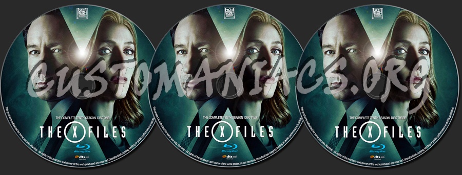 The X Files Season 10 blu-ray label