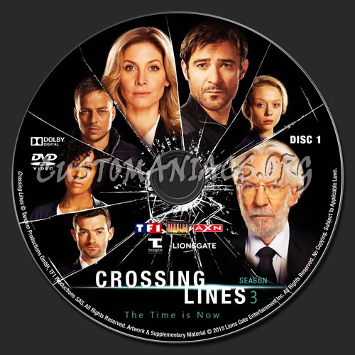 Crossing Lines - Season 3 dvd label