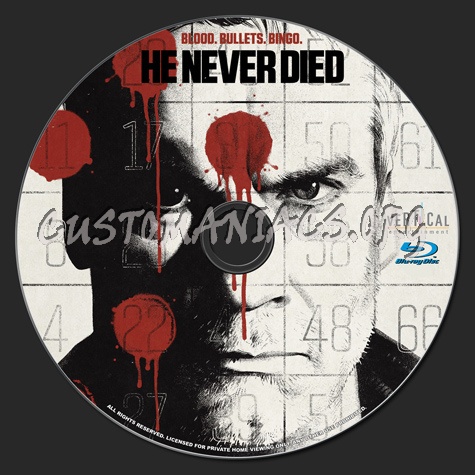 He Never Died blu-ray label