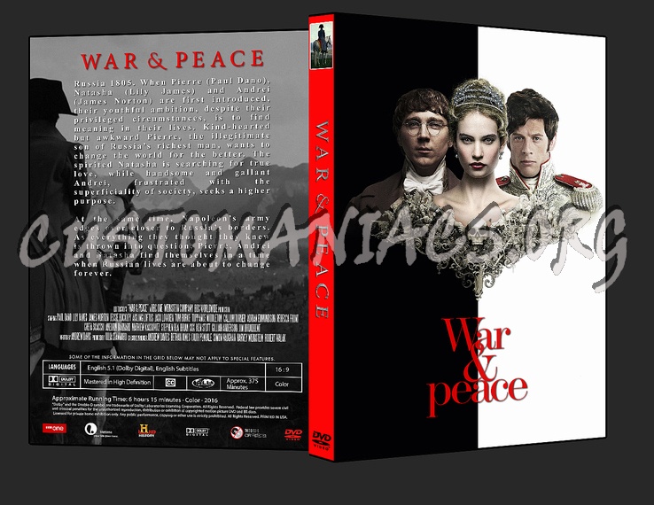 War and Peace - 2016 TV Series dvd cover