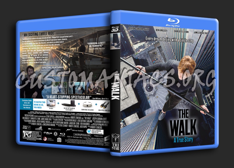 The Walk 3D (2015) dvd cover