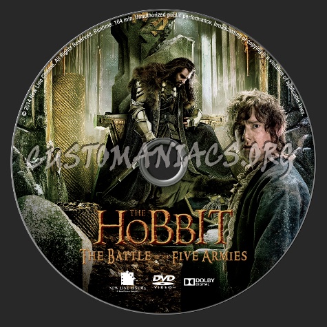 The Hobbit: The Battle of the Five Armies dvd label