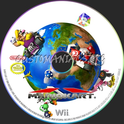 Mario Kart dvd label