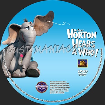 Horton Hears A Who dvd label