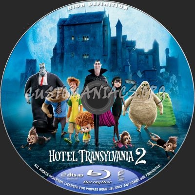 Hotel Transylvania 2 blu-ray label