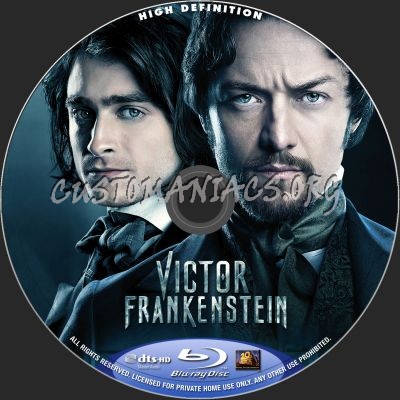 Victor Frankenstein blu-ray label