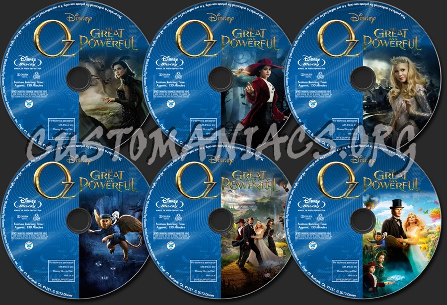 Oz The Great and the Powerful blu-ray label