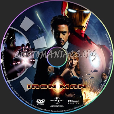 Iron Man dvd label