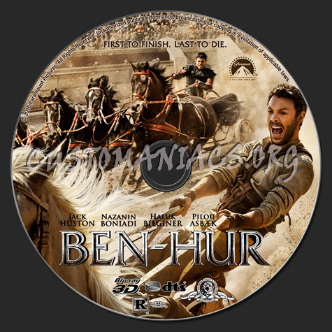 Ben-Hur (2016 2D & 3D) blu-ray label