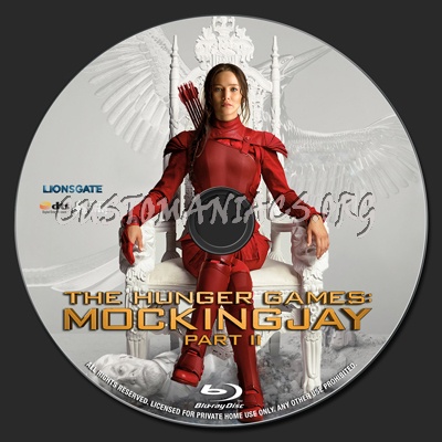 Hunger Games Mocking Jay Part 2 blu-ray label