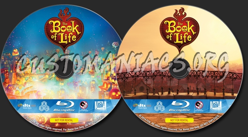 Book of Life blu-ray label