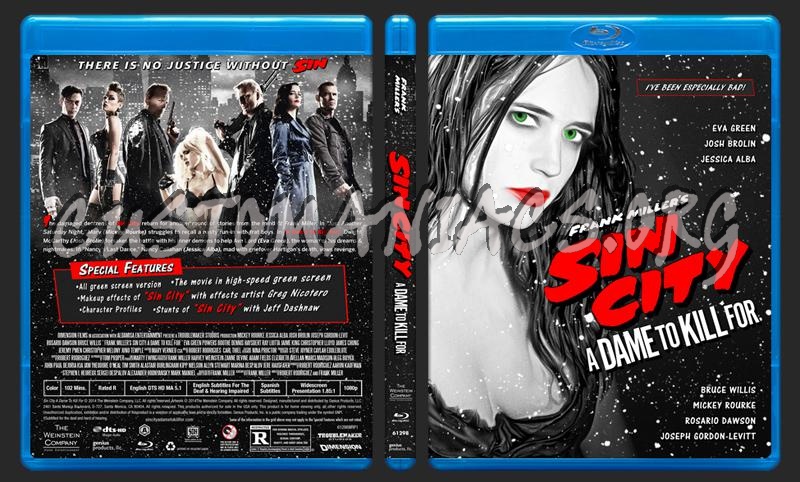 Sin City A Dame To Kill For blu-ray cover