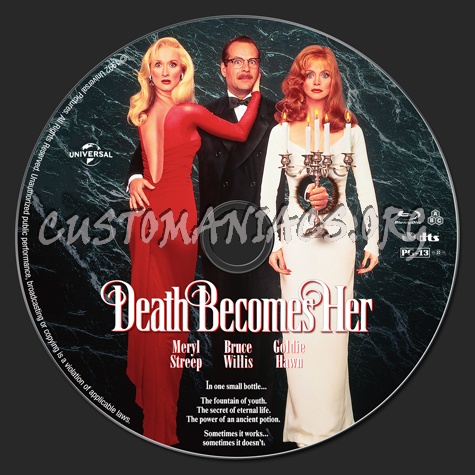 Death Becomes Her blu-ray label