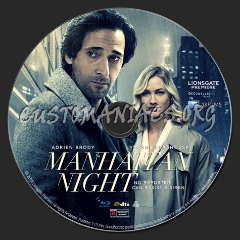 Manhattan Night (aka: Manhattan Nocturne) blu-ray label