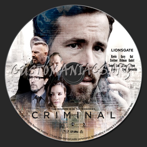 Criminal blu-ray label