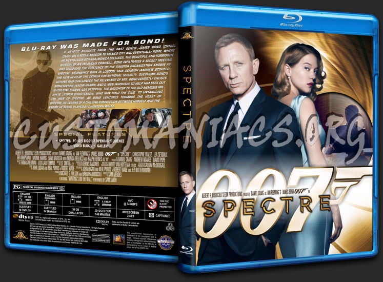 Spectre blu-ray cover - DVD Covers & Labels by Customaniacs, id: 237286 ...