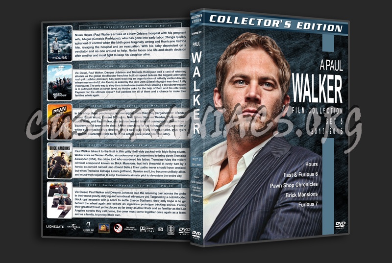 Paul Walker Filmography - Set 5 (2013-2015) dvd cover