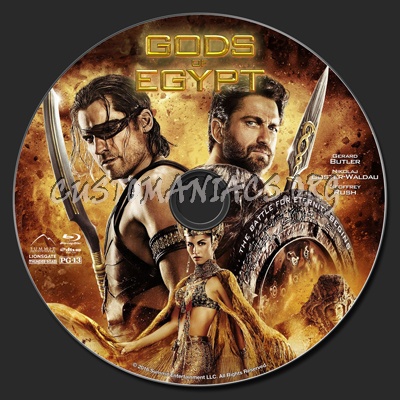 Gods Of Egypt blu-ray label