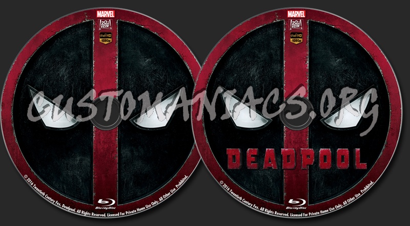 Deadpool blu-ray label