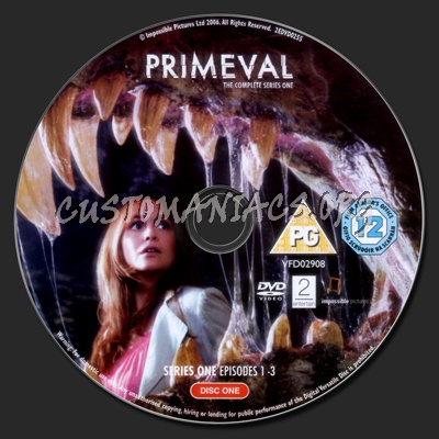 Primeval The Complete Series One dvd label