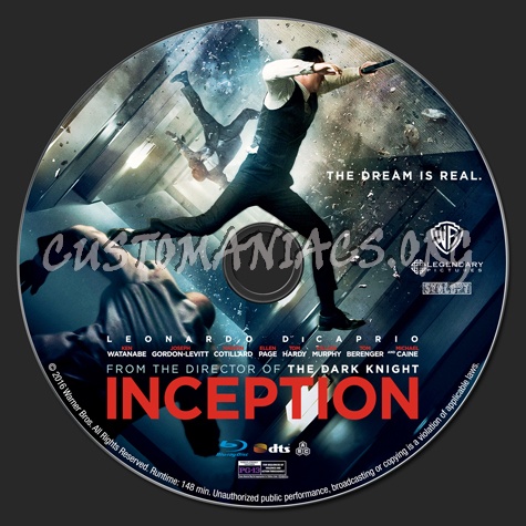 Inception (2016) blu-ray label