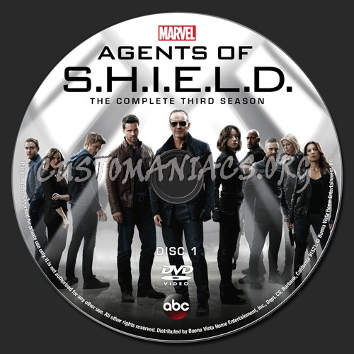 Marvel's Agents of S.H.I.E.L.D. Season 3 dvd label